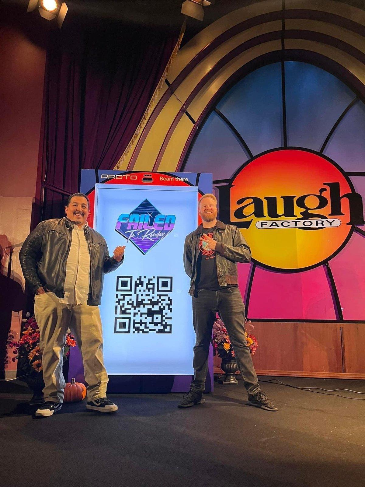 Laugh Factory Las Vegas stage with a hologram booth